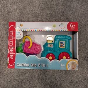 Infantbebe Teal & Pink 2-in-1 Combo Train Toy